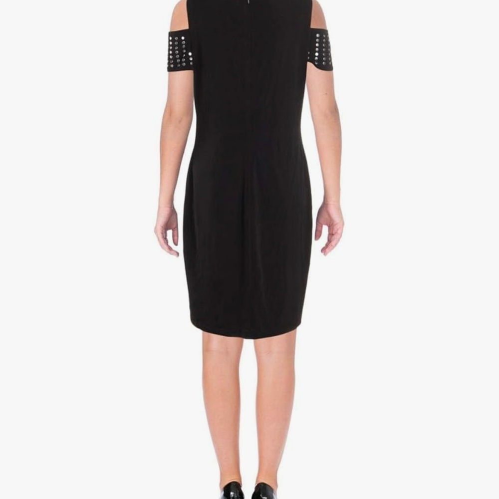 Calvin Klein Black Studded Cold Shoulder Dress - Picture 12 of 13